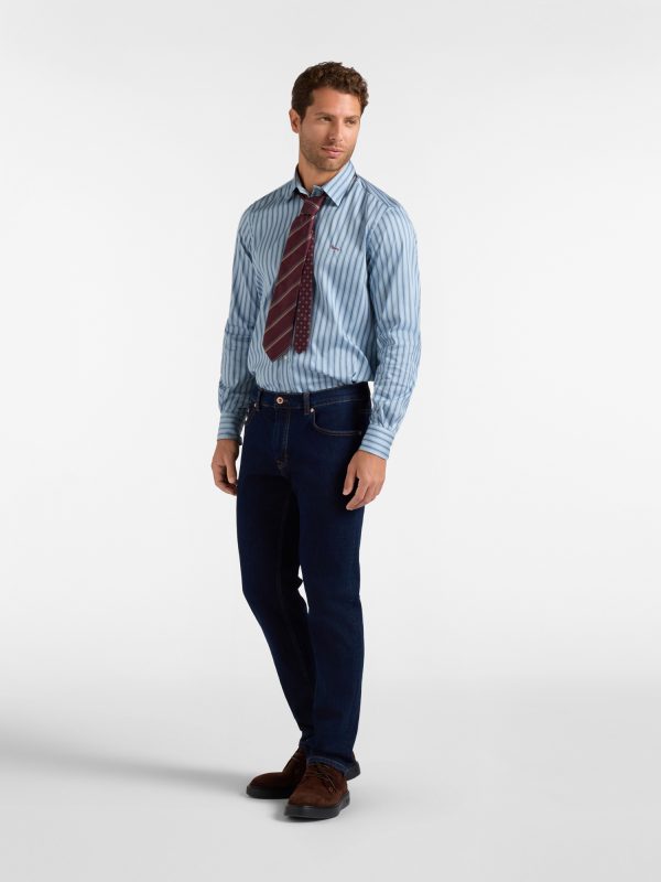 Jeans 5 tasche narrow 10 oz — Blu denim
