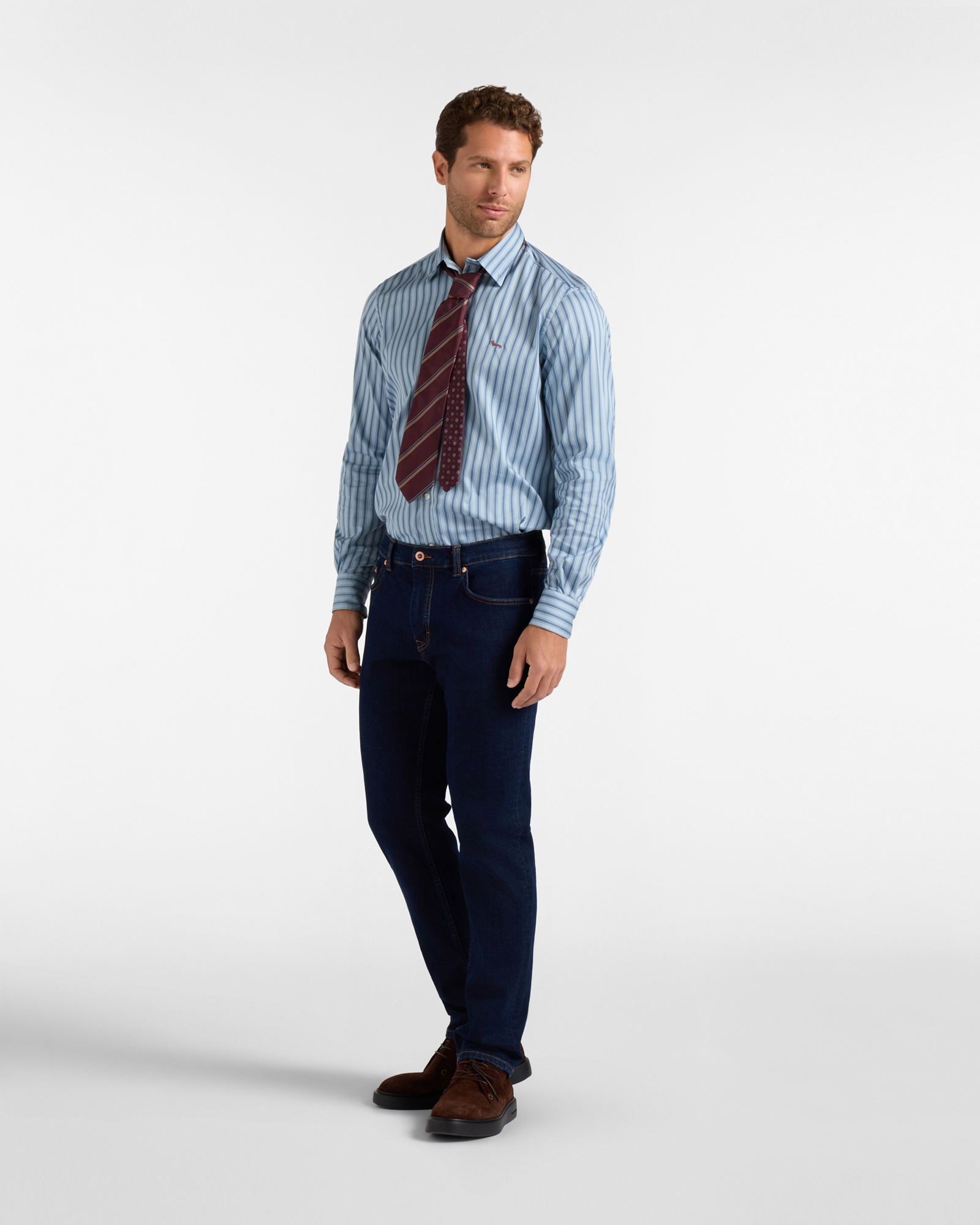 Jeans 5 tasche narrow 10 oz — Blu denim