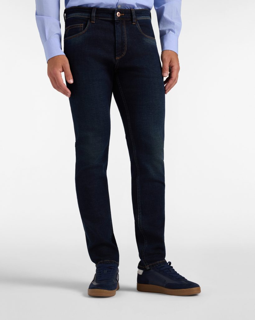 Jeans 5 tasche slim 12 oz — Blu denim