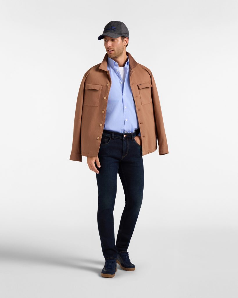 Jeans 5 tasche slim 12 oz — Blu denim