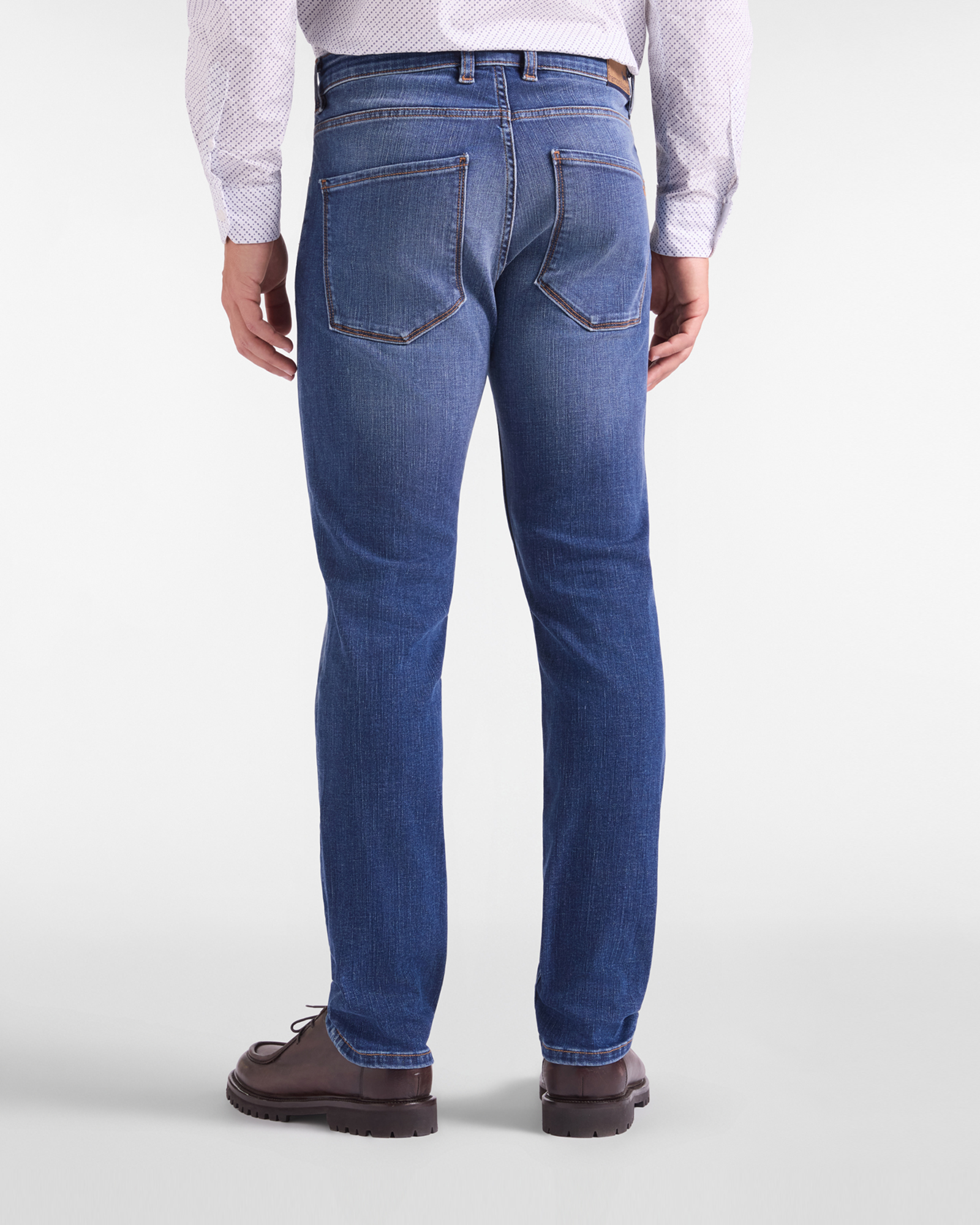 Pantalone donna slim con tasca all'americana — Blu navy